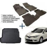 Carx Renault Fluence 3D Havuzlu Oto Paspas Ve Bagaj Havuzu (2009 Ve Üzeri) - Siyah