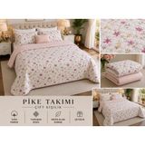 Caryum Yatak Örtüsü Çift Kişilik Pike & Battaniye & Ince Yorgan 2 Adet Yastık Kılıfı - Bodrum Mavisi - Turkuaz - pudra-12210