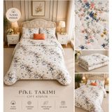 Caryum Yatak Örtüsü Çift Kişilik Pike & Battaniye & Ince Yorgan 2 Adet Yastık Kılıfı - Bodrum Mavisi - Turkuaz - pudra-çicekbahcesi