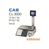 CAS Cl 3000 Karekod Barkod Terazi 30 Kg