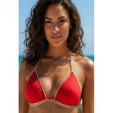Caş Dekorasyon Gümüş Renk Taşlı Bikini Üstü Bralet Vücut Aksesuarı