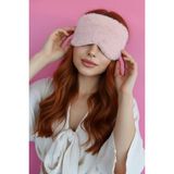 Caş Dekorasyon Pembe Renk Simli Peluş Uyku Bandı