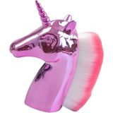 Caş Dekorasyon Pembe Renk Unicorn Allık Fırçası Makyaj Fırçası - Çok Renkli