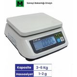 CAS Sw-Iı Tartım Terazisi 3-6 kg Kapasite Yüksek Hassasiyetli LCD Ekranlı Model