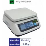 CAS Tartım Terazisi 30 kg Kapasite ile Yüksek Hassasiyetli Beyaz Model Sanayi Bakanlığı Onaylı