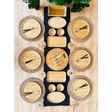 Casa De Bella 6 Kişilik 38 Parça Bambu Kahvaltı Takımı 20 Cm