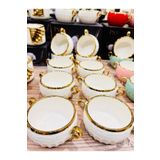 CASA DE BELLA MADİSON BEYAZ GOLD 6LI KASE SETİ 16CM 350ML
