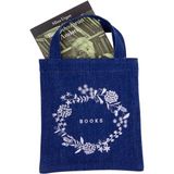 Casa Di Denim By Sinem Akay Naturel Kanvas Kitap Çantası Mavi Nakış