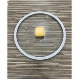 Casa Milano 20 cm Gri Silikon Cam Kapak & Ahşap Kulp
