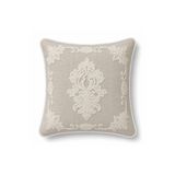 CASA NATURALE Damask Şönil kort işlemeli kırlent kılıfı