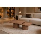 Casa Nexa Modern Ahşap Orta Sehpa Seti – Mdf Bohem Dekoratif Salon Sehpası – 2li Orta Sehpa Takımı Mdf