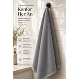 CASA VIRA Antrasit Banyo Havlusu 90x150 650gr %100 Pamuk 20/2 Ring İplik Ultra Yumuşak