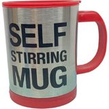 Casaba Hediyelik Kendi Karıştıran Mikser Bardak Self Stırrıng Mug Kırmızı Renk