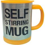 Casaba Hediyelik Kendi Karıştıran Mikser Bardak Self Stırrıng Mug Sarı Renk