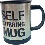 Casaba Hediyelik Kendi Karıştıran Mikser Bardak Self Stırrıng Mug Siyah Renk