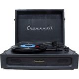 Casablanca Retro Çanta Pikap - 3 Devirli (33/45/78), Dahili Hoparlörlü, Bluetooth Bağlantılı, Nostaljik Taşınabilir Plak Çalar - Siyah - Altın