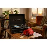 Casablanca Retro Çanta Pikap - 3 Devirli (33/45/78), Dahili Hoparlörlü, Bluetooth Bağlantılı, Nostaljik Taşınabilir Plak Çalar - Siyah