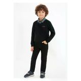 Casabony 3'lü Set Siyah Triko & Gömlek & Gabardin Pantolon Erkek Çocuk