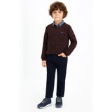 Casabony 3'lü Set Triko Sweat & Pantolon & Gömlek Erkek Çocuk Takım