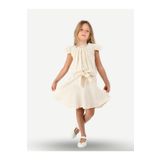 Casabony Bej Muslin Dantelli Kız Çocuk Tunik + Etekli Takım CS-25Y-004