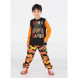 Casabony Gamer Erkek Çocuk Kamuflaj Pantolon + T-Shirt Takım - 4 Yaş - Renkli