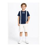 Casabony Papyon Beyaz Denim Şort + T-shirt Takım