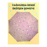 Casabony Yağmurda Rengi Değişen Pembe Kız Çocuk Şemsiye