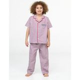 Casabony Zzzz Pamuklu Dokuma Ekose Pijama Takım - 5 Yaş