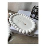 CasadiDuck Bubble Oval Taş Tozu Dekoratif Tabak 4’lü