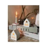 CasadiDuck Çukur Ev Şeklinde Tealight Mumluk 4’lü 10-8 CM