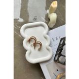CasadiDuck Dalgalı Bubble Taş Tozu Dekoratif Takı Tabak 2’li