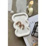 CasadiDuck Dalgalı Bubble Taş Tozu Dekoratif Takı Tabak