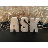 CasadiDuck Dekoratif Taş Tozu Harf Ask Yazı