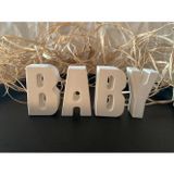 CasadiDuck Dekoratif Taş Tozu Harf Baby Yazı
