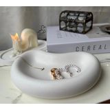 CasadiDuck Oval Görünümlü Taş Tozu Dekoratif Tabak/Kase