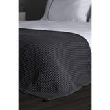 Casadora Baby 100% Pamuk Çift Kişilik Kalın Waffle Pike Örtü - Gri - 200X220 cm