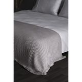 Casadora Baby 100% Pamuk Çift Kişilik Kalın Waffle Pike Örtü -Taş - 200X220 cm