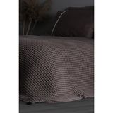 Casadora Baby 100% Pamuk Çift Kişilik Kalın Waffle Pike Örtü -Taupe- 200X220 cm - Koyu Mürdüm