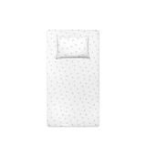 Casadora Baby Astra %100 Organik Pamuk Saten Çocuk Lastikli Çarşaf Seti 120 X 200 Cm + 50 X 70 Cm - Beyaz