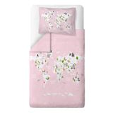 Casadora Baby Atlas Pembe %100 Organik Pamuk Tek Kişilik Çocuk Nevresim Takımı 100 x 200 cm