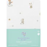 Casadora Baby Circus 100% Pamuk Saten Lastikli Bebek/çocuk Çarşafı - 100 x 200 cm - Beyaz - Mavi