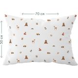 Casadora Baby Forest Amigos 100% Pamuk Saten Çocuk Yastık Kılıfı - 50 x 70 cm - Renkli