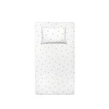 Casadora Baby Happy Bee Pamuk Saten Çocuk Lastikli Çarşaf Ve Yastık Kılıfı Seti 100 X 200 Cm + 50 X 70 Cm - Beyaz