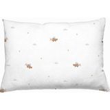 Casadora Baby Happy Tony 100% Pamuk Saten Çocuk Yastık Kılıfı - 50 x 70 cm - Beyaz - Mavi