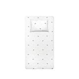Casadora Baby Happy Tony Organik Pamuk Saten Bebek Lastikli Çarşaf Ve Yastık Kılıfı Seti 70 X 140 Cm + 35 X 45 Cm - Beyaz