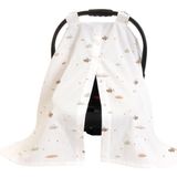 Casadora Baby Happy Tony Organik Pamuklu Upf 30+ Uv Korumalı Müslin Çıtçıtlı Puset Örtüsü - Naturel - Standart