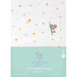 Casadora Baby Koko 100% Pamuk Saten Lastikli Bebek/çocuk Çarşafı - 100 x 200 cm - Beyaz - Yeşil