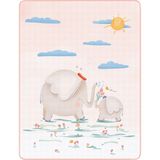 Casadora Baby Oli %100 Organik Pamuk Çift Taraflı Biyeli Müslin Battaniye 90 x 120 cm - Somon - 90X120