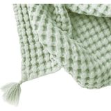 Casadora Baby Pamuk Bebek Kalın Waffle Pike Örtüsü - 90X120CM - Mint - 90 x 120 cm