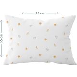 Casadora Baby Safari %100 Pamuk Saten Yastık Kılıfı- 35X45 cm - Beyaz - 35 X 45 cm